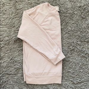 Pink oversized pullover sweatshirt